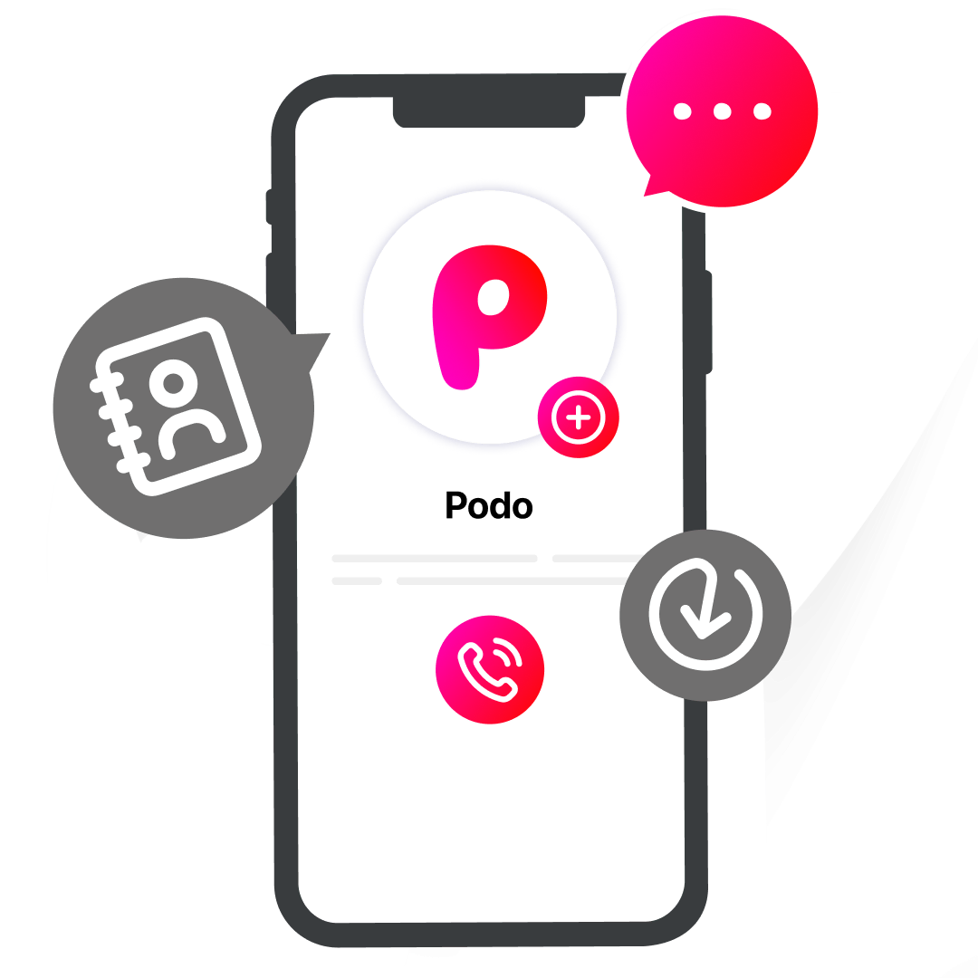 Añade el contacto de Podo a tu agenda
