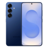 Modelo del smartphone Samsung Galaxy S25 en color azul oscuro. Modelo del smartphone Samsung Galaxy S25 en color azul oscuro.