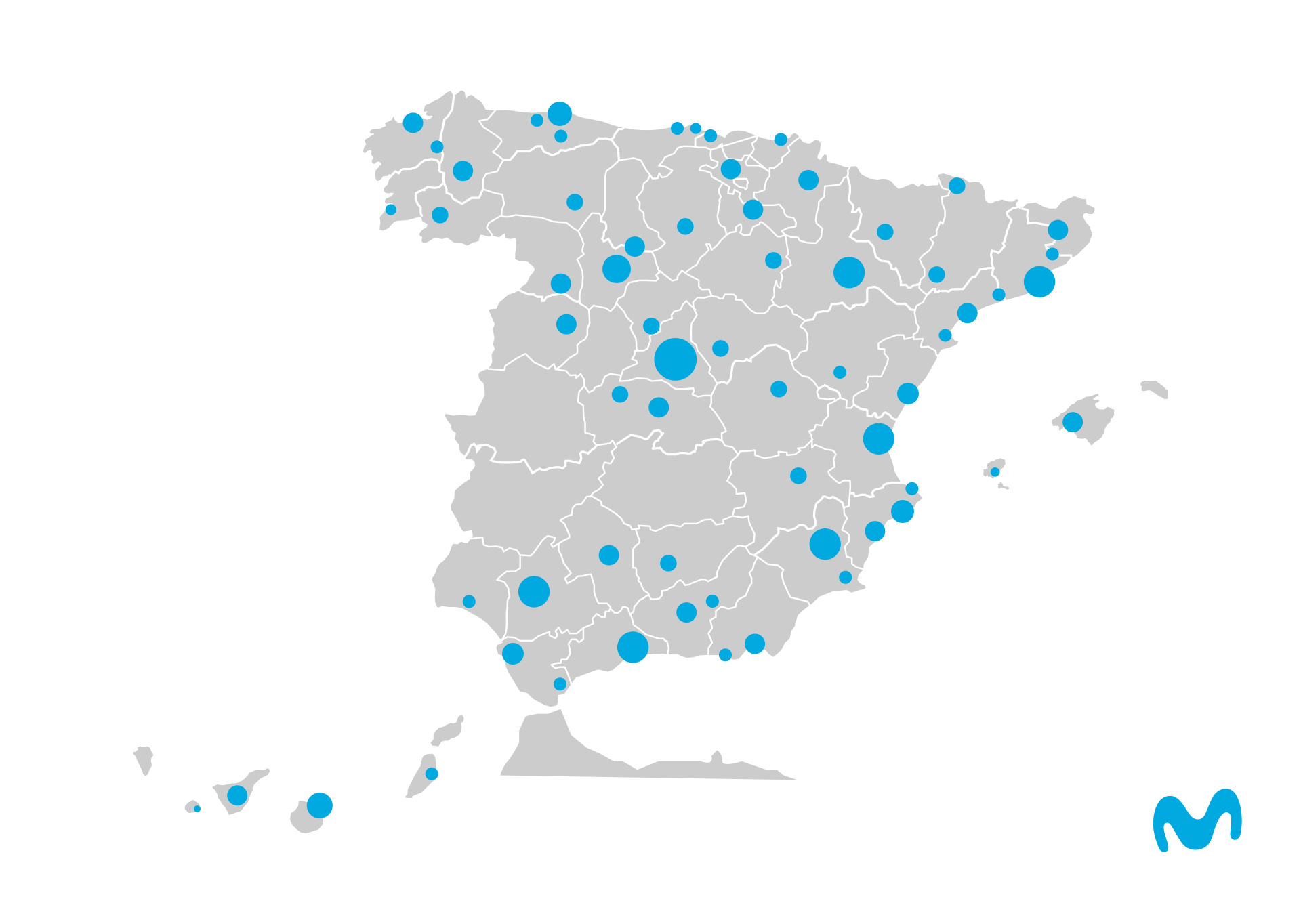 Mapa 5G de Movistar