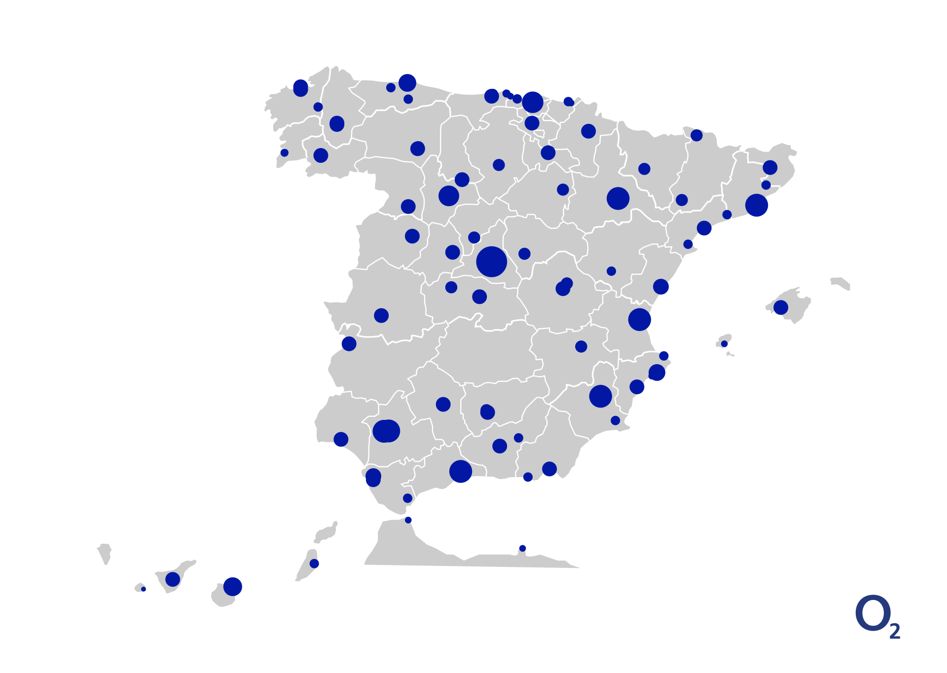 Mapa 5G de Movistar