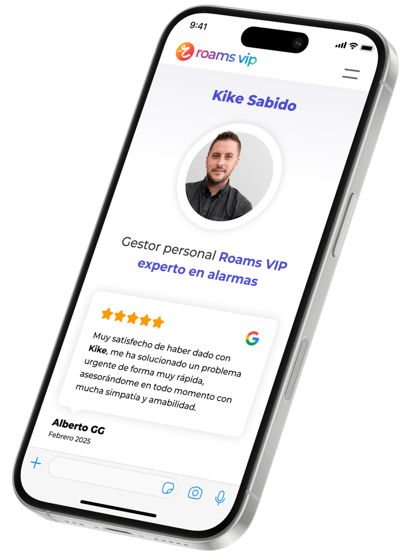 Teléfono móvil con conversación de atención al cliente Roams VIP Teléfono con conversación de atención al cliente Roams VIP