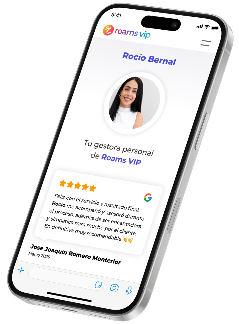 Teléfono móvil con conversación de atención al cliente Roams VIP Teléfono con conversación de atención al cliente Roams VIP