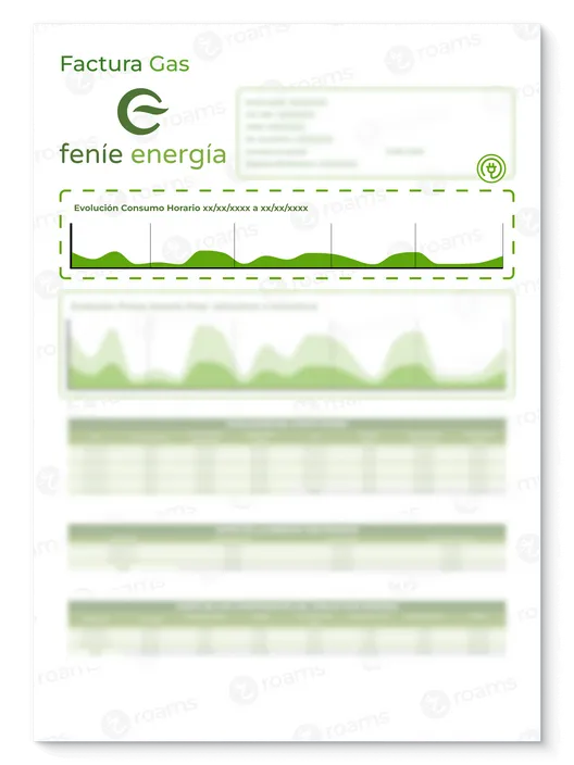 Detalle del consumo de luz por horas con Feníe.