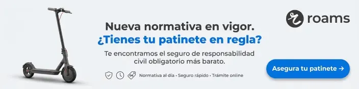 Roams: seguro de responsabilidad civil obligatorio para patinetes eléctricos con nueva normativa en vigor.