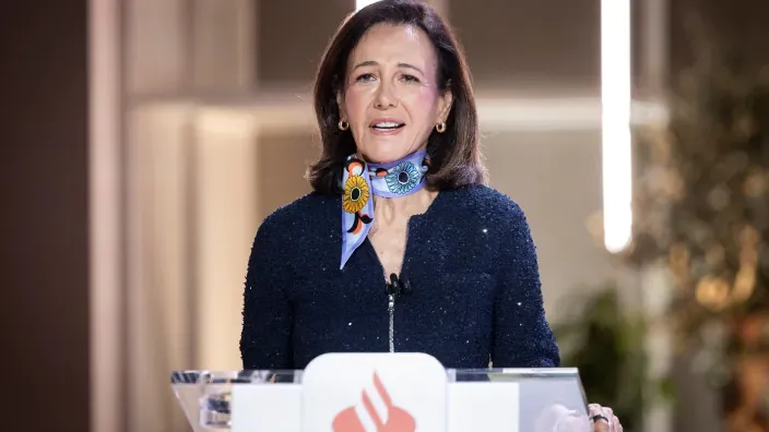 Ana Botín, presidenta del Banco Satnander, durante la Junta General de Accionistas de 2025.