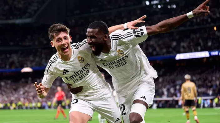 Guler y Rudiger celebran un gol en la edición de la COpa del Rey 24-25