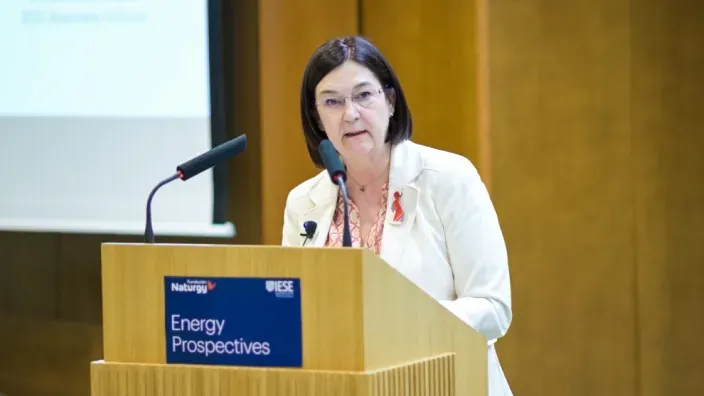 Cani Fernández, presidenta de la CNMC, durante una intervención en un acto de Naturgy Energy Prospectives