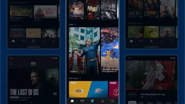 Interfaz de Prime Video en móviles para ver series, cine y deportes en vertical.