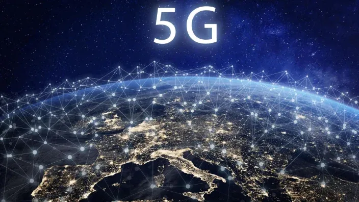 Representación conceptual de la cobertura europea 5G vista desde el espacio.