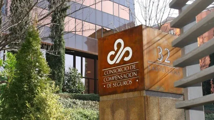 Fachada de la sede del Consorcio de Compensación de Seguros en Madrid. 