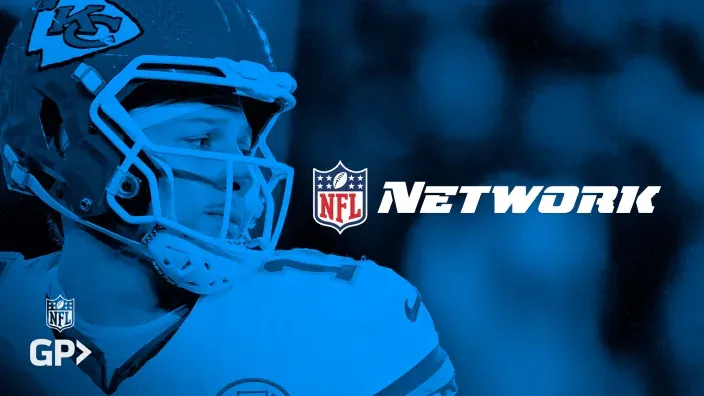 Jugador Patrick Mahomes junto al logo de NFL Network y Game Pass disponible en DAZN.