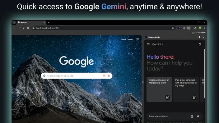 Acceso rápido a la inteligencia artificial Google Gemini desde el navegador Chrome para obtener ayuda en tiempo real.