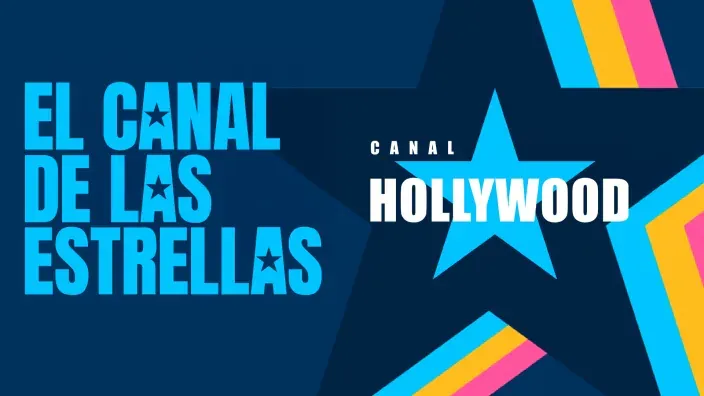 Gráfica promocional de Canal Hollywood con el texto El canal de las estrellas