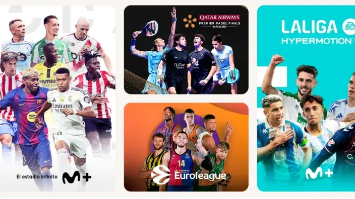 Portada de contenidos deportivos en Movistar Plus+