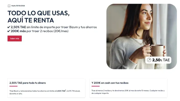 Promoción de Openbank sobre remuneración del ahorro y bonificación por recibos
