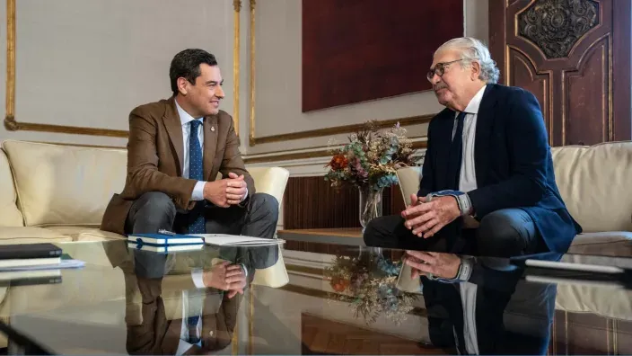Reunión entre el presidente de la Junta de Andalucía y el consejero delegado de Endesa.
