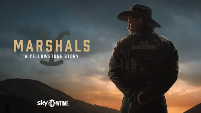 Póster promocional de la serie Marshals A Yellowstone Story exclusiva de SkyShowtime.