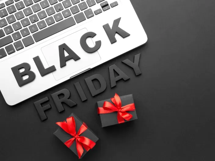 Concepto de compras online en Black Friday.