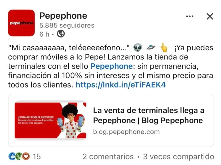 Pepephone lanza su tienda de móviles: terminales sin permanencia y financiación al 100% sin intereses.