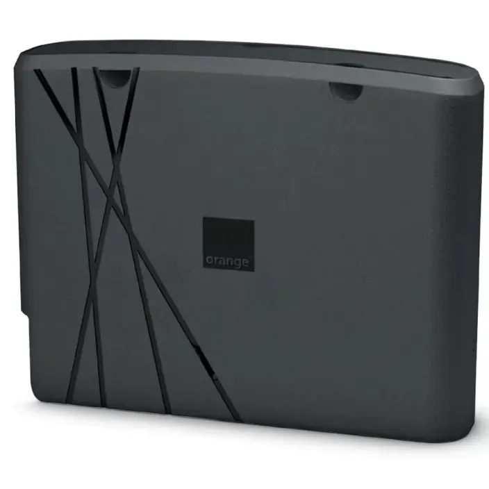 Dispositivo femtocelda Orange para mejorar cobertura móvil en interiores.