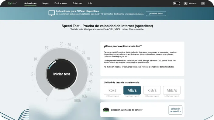 Test de velocidad nPerf