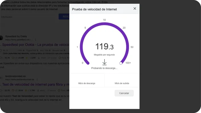 Test de velocidad de Google