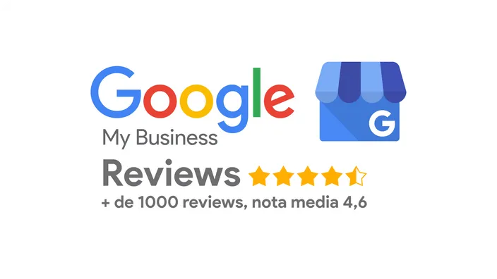 Logo de Google My Business donde también se refleja la valoración de los usuarios a la web de roams