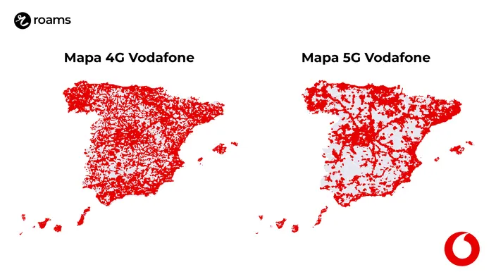 Mapa de cobertura Vodafone
