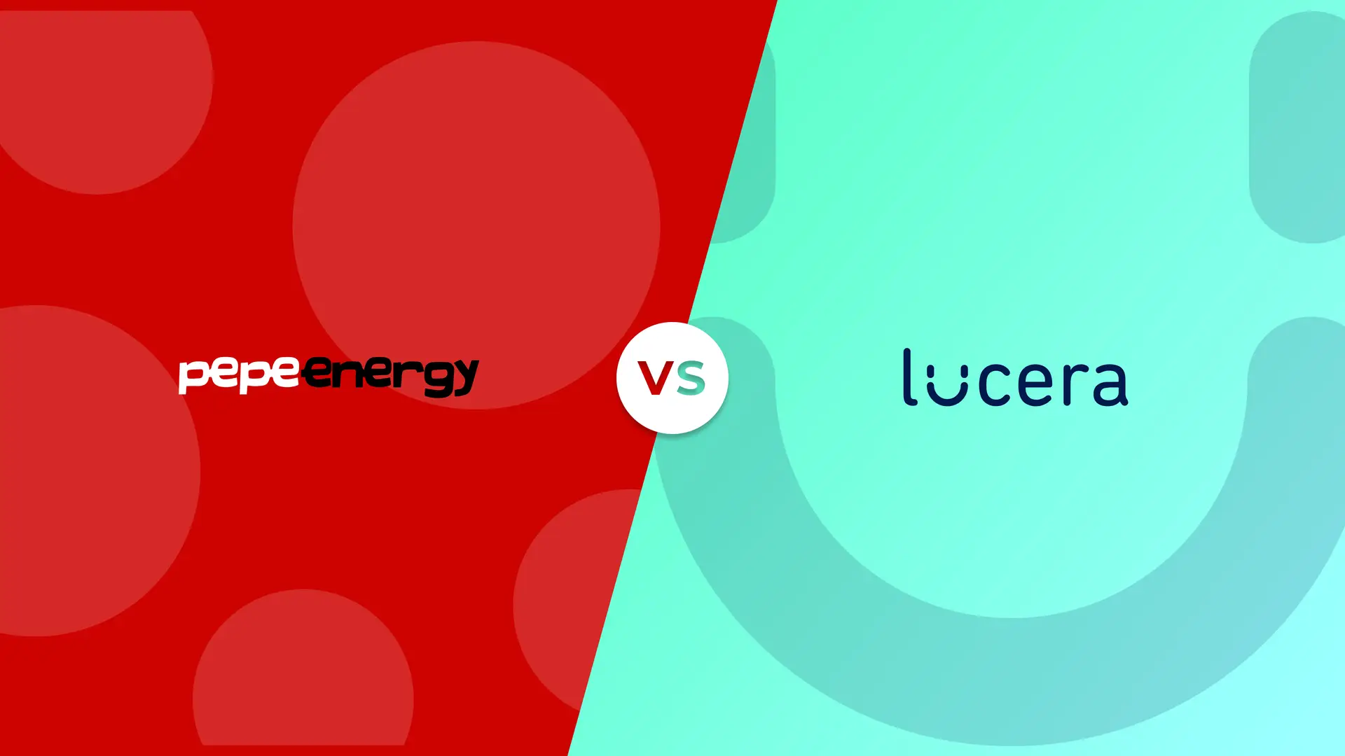 Logos de Pepeenergy y Lucera por la comparativa de las marcas. Logos de Pepeenergy y Lucera por la comparativa de las marcas.