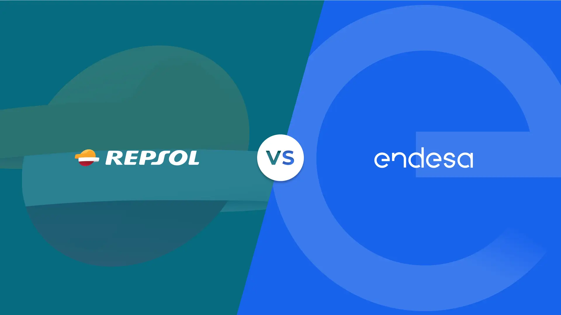 Logos de Repsol y Endesa por la comparativa de las marcas. Logos de Repsol y Endesa por la comparativa de las marcas.