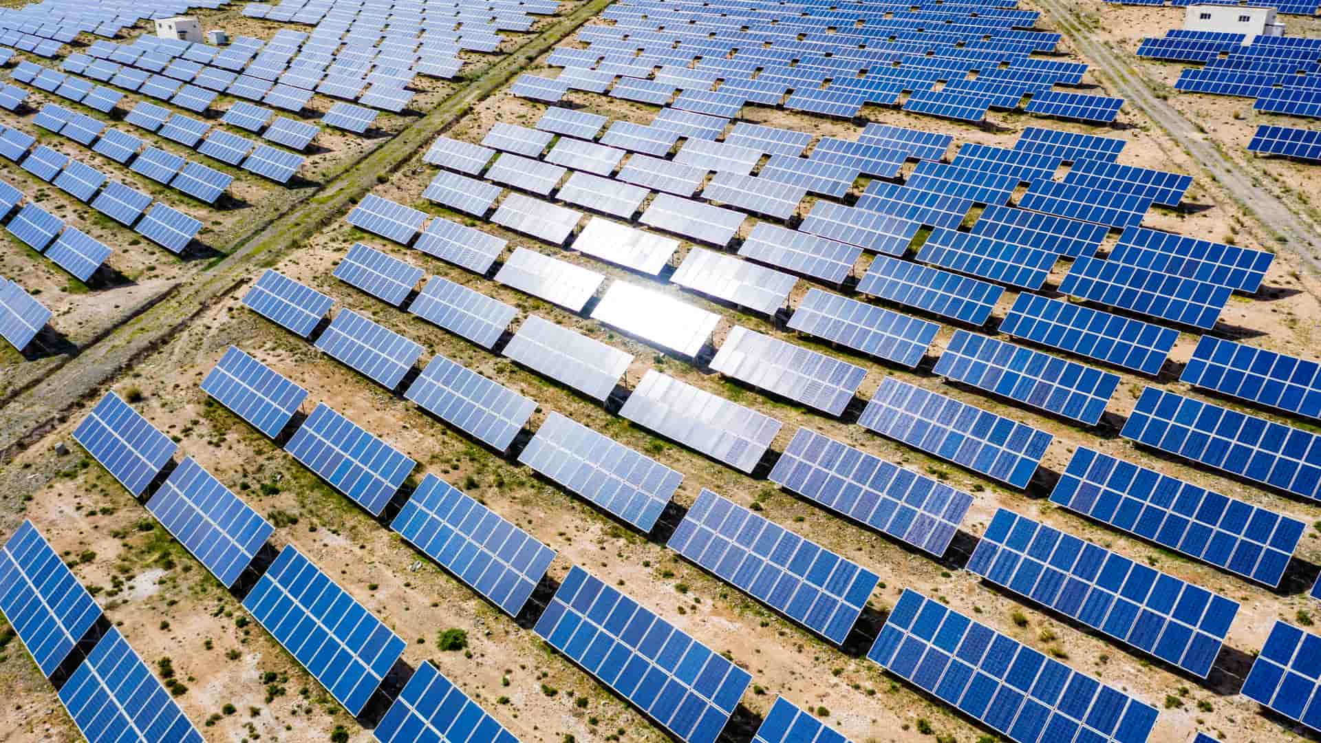 Paneles solares de distintos dueños que se han agrupado para formar un huerto solar Paneles solares de distintos dueños que se han agrupado para formar un huerto solar