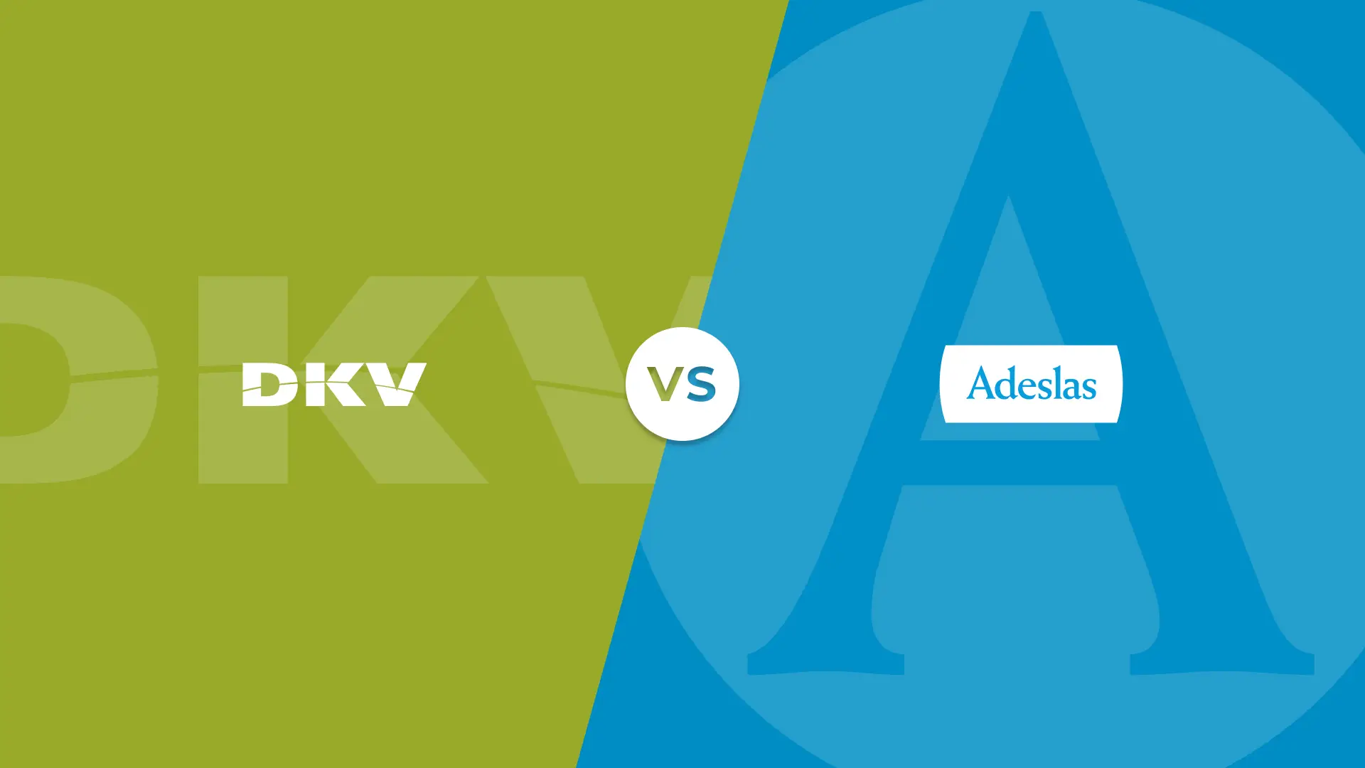Logotipos y colores corporatipos de Naturgy y Gana en un versus de comparativa de las aseguradoras.