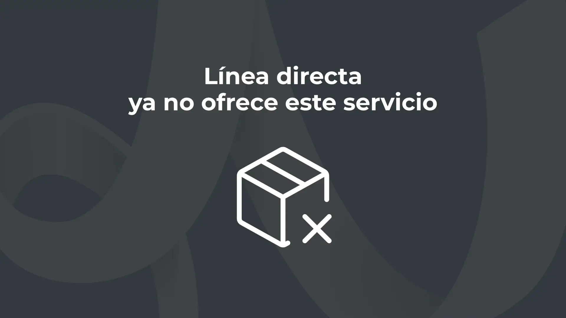 Una caja de cartón con una cruz que explica que Línea Directa ya no ofrece seguros de decesos. Una caja de cartón con una cruz que explica que Línea Directa ya no ofrece seguros de decesos.