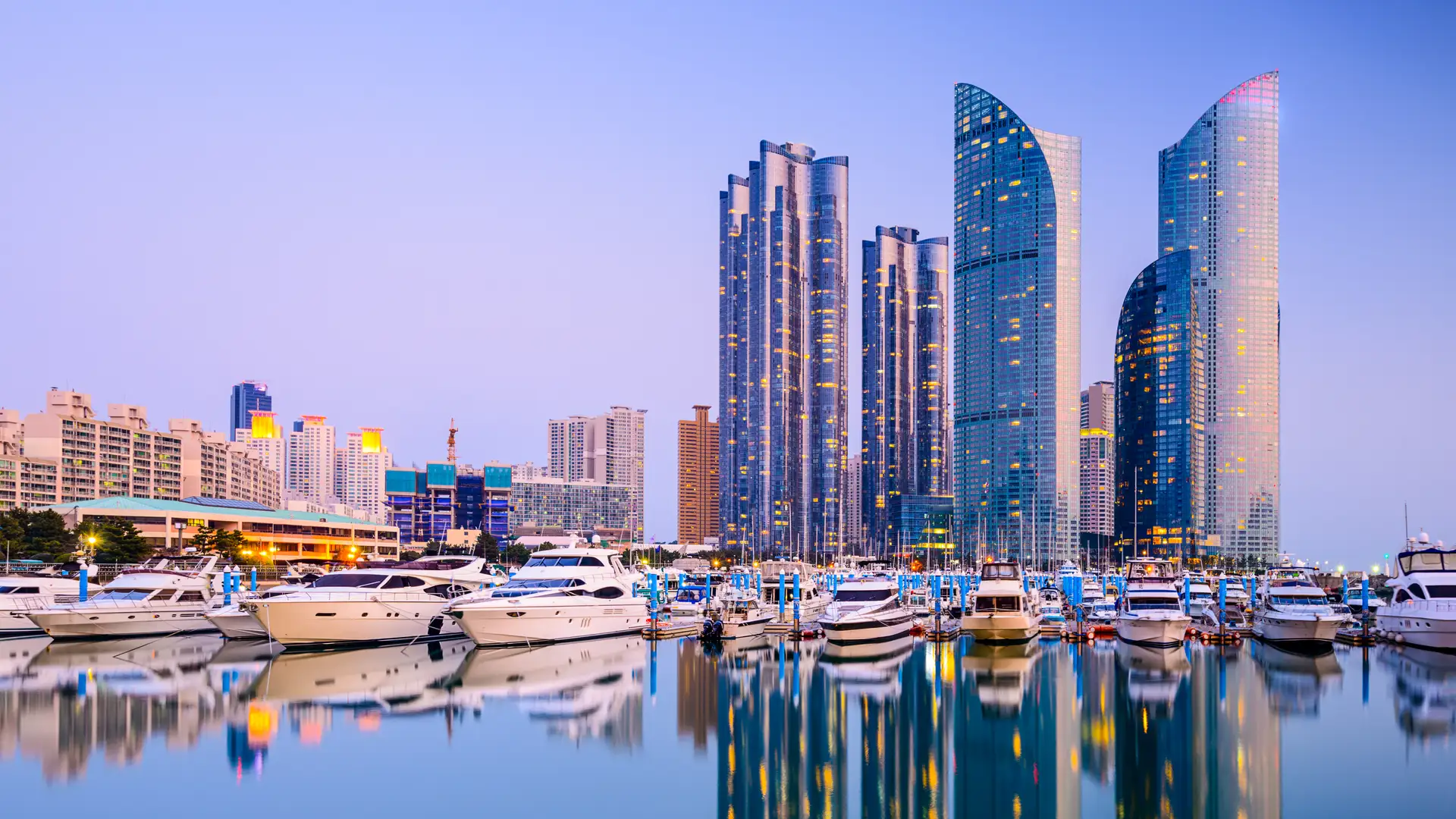 Paisaje de Busan en Corea del Sur para cuyo viaje se contrató un seguro Paisaje de Busan en Corea del Sur para cuyo viaje se contrató un seguro