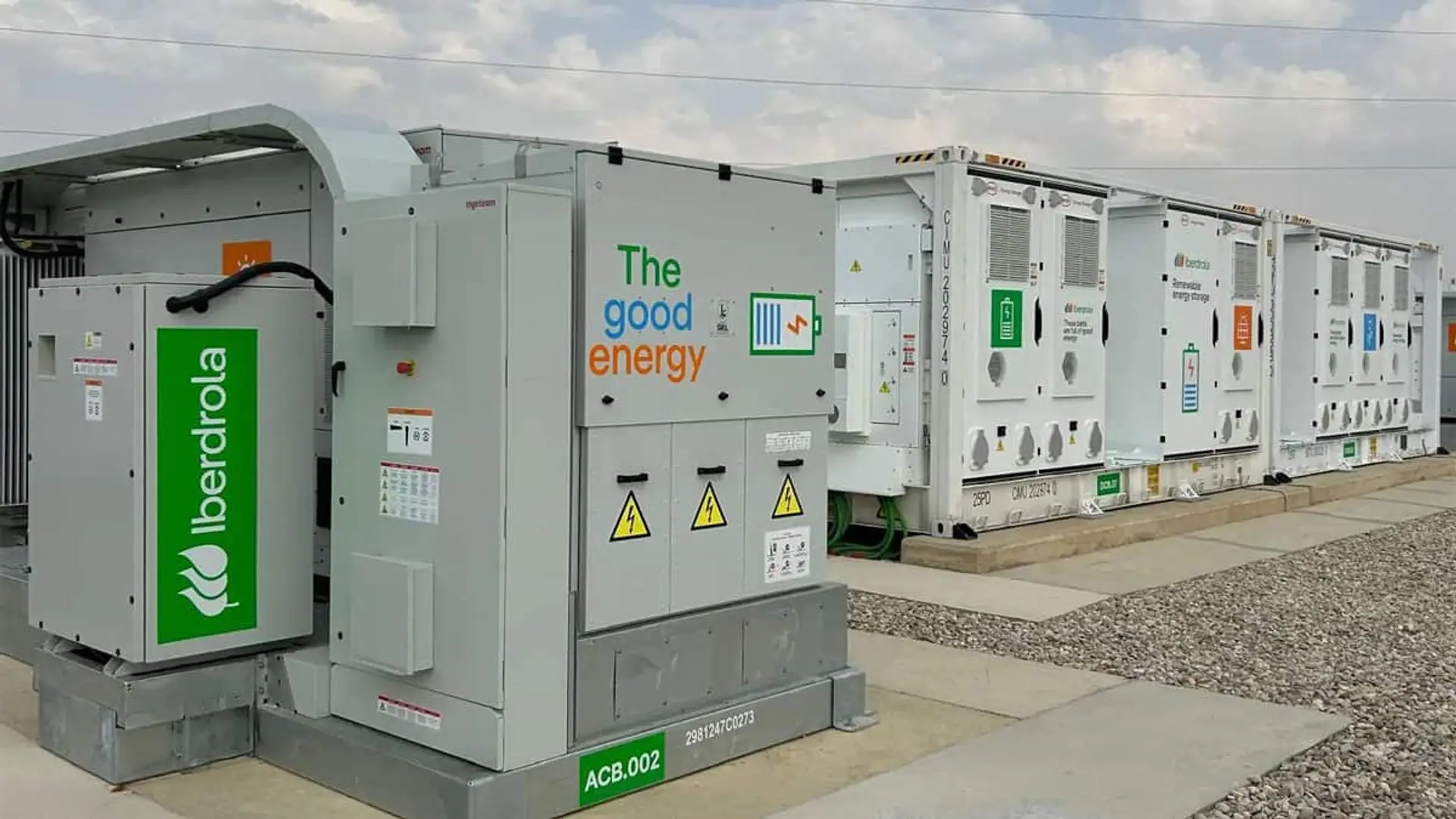 Sistema de baterías de almacenamiento de Iberdorla en España.