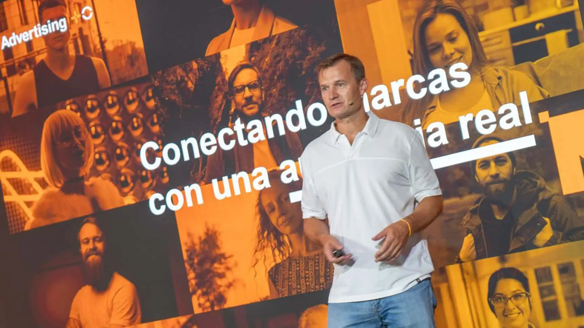 Meinrad Spenger, consejero delegado de MasOrange, durante la presentación de Advertising.