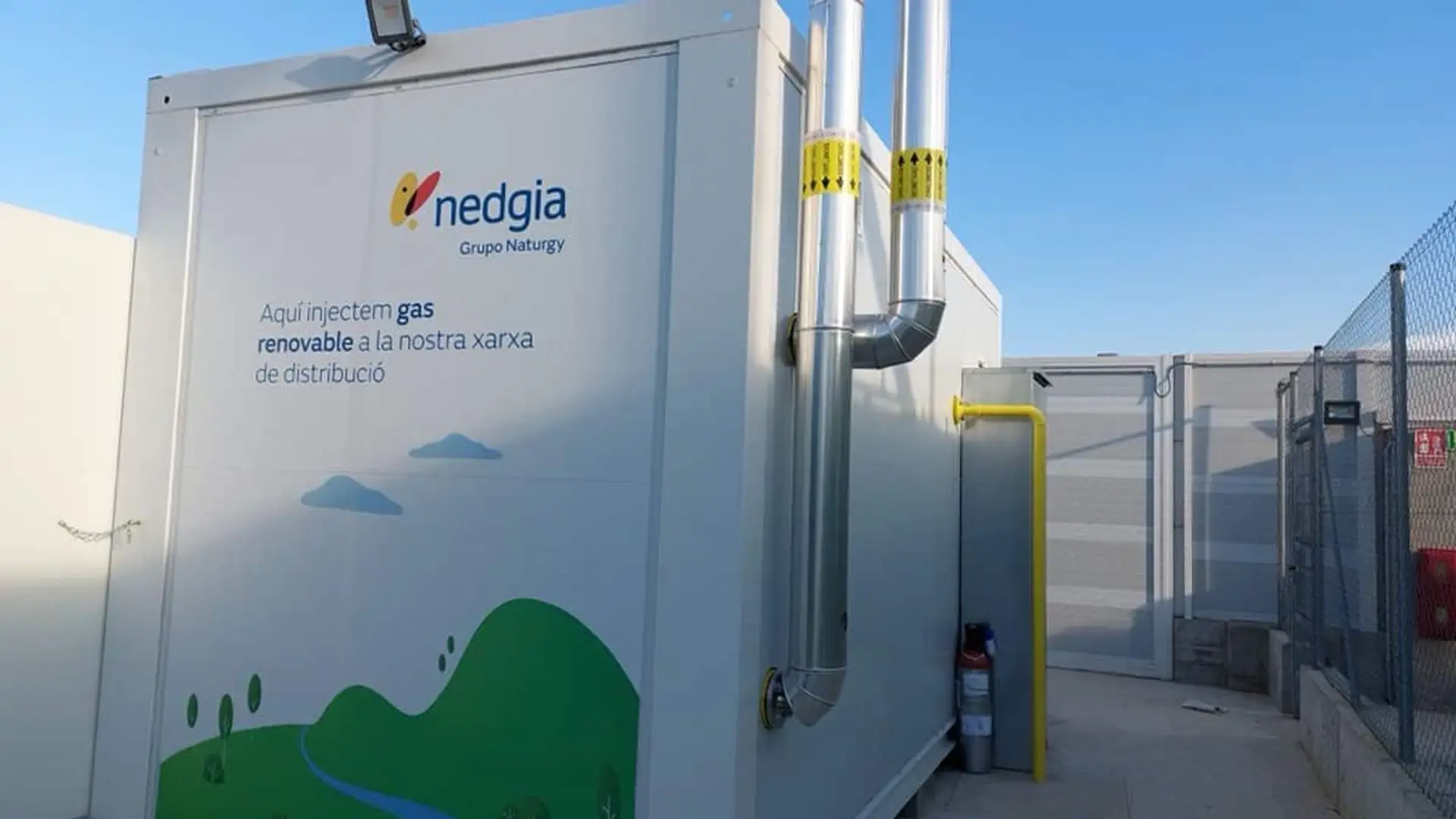 Módulo de Nedgia para la inyección de gas renovable en la red de distribución.