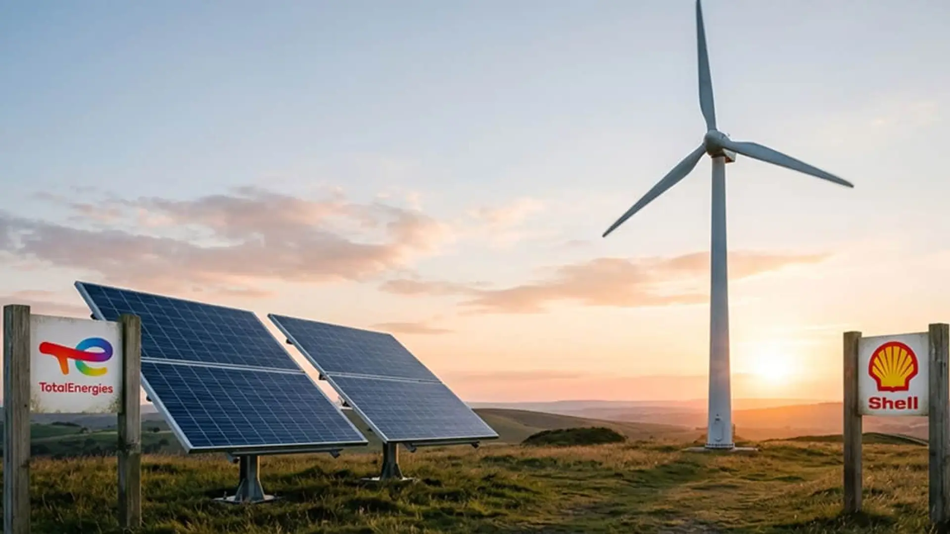 TotalEnergies refuerza su negocio renovable en Europa con la compra a Shell, España incluida Energía renovable de TotalEnergies y Shell con paneles solares y aerogenerador en España.