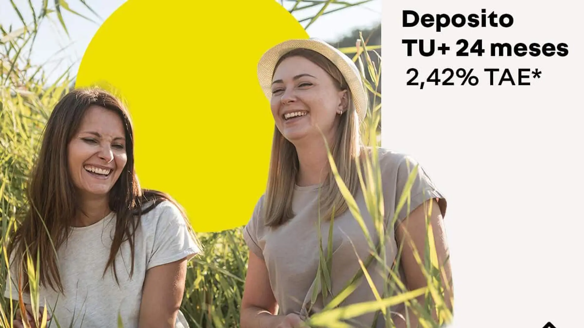 Depósito Renault Bank a 24 meses con un 2,42% TAE promocionado con dos mujeres sonriendo al aire libre