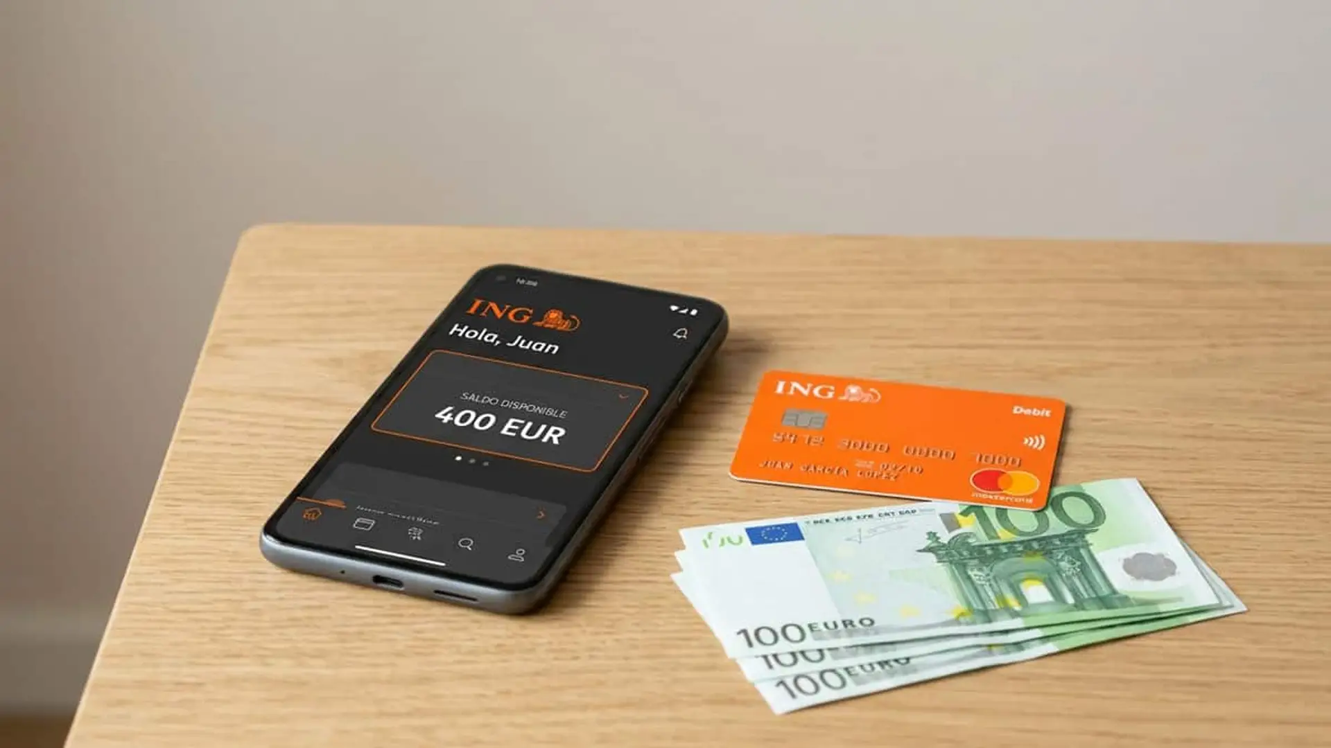 ING paga 400 euros por tu nómina con solo dos requisitos: nómina de 700 euros y Bizum Móvil con la aplicación de ING junto a una tarjeta bancaria y cuatro billetes de 100 euros