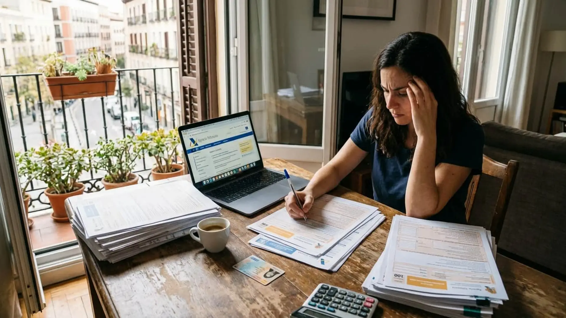 Paga menos en la declaración de la Renta: 10 claves a tener en cuenta antes de que acabe el año Mujer realizando su Declaración de la Renta en casa con portátil.