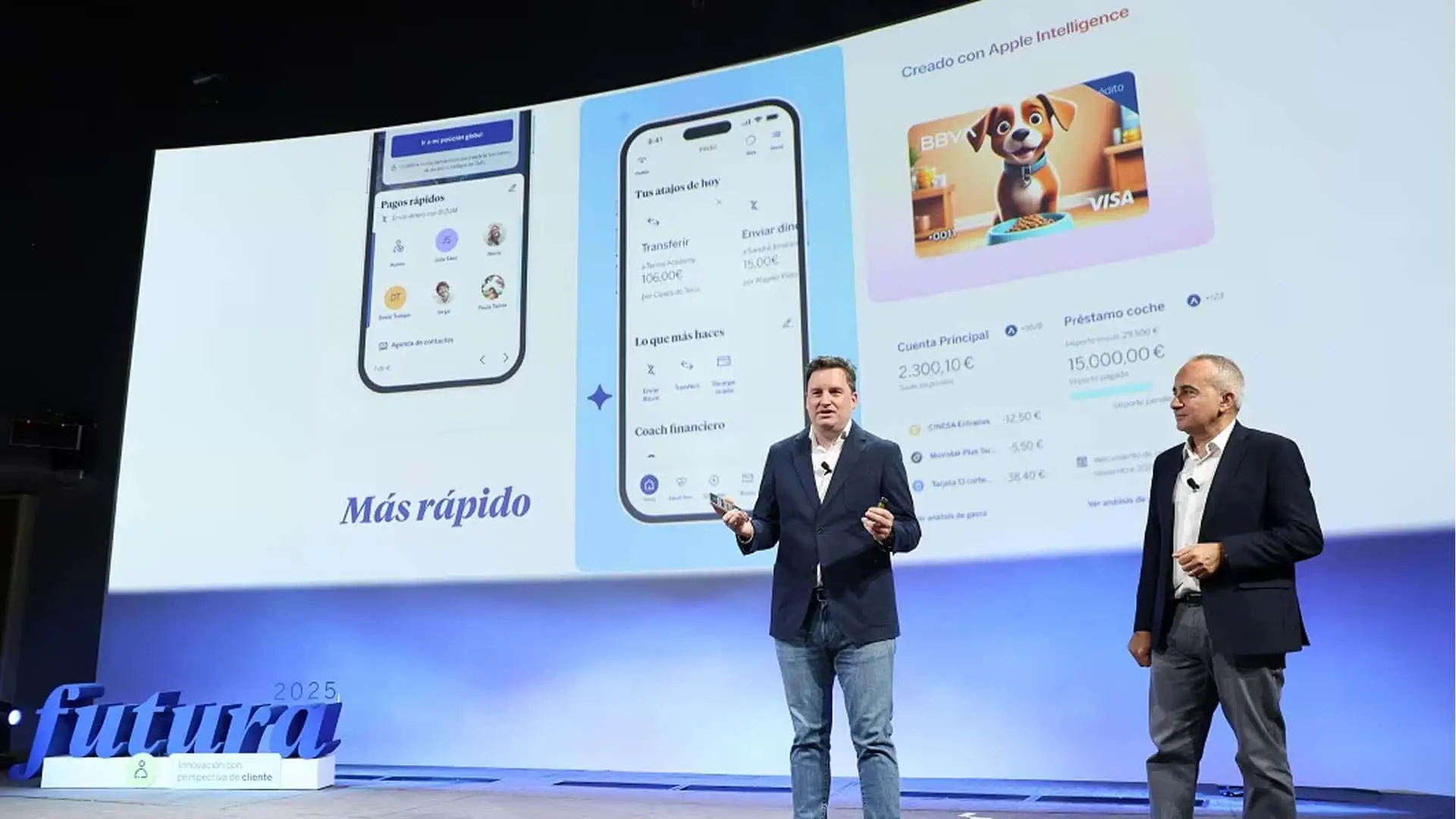 BBVA revoluciona la banca: ya puedes personalizar tus tarjetas con la IA de Apple Evento de BBVA para presentar la personalización de tarjetas con Apple Intelligence.
