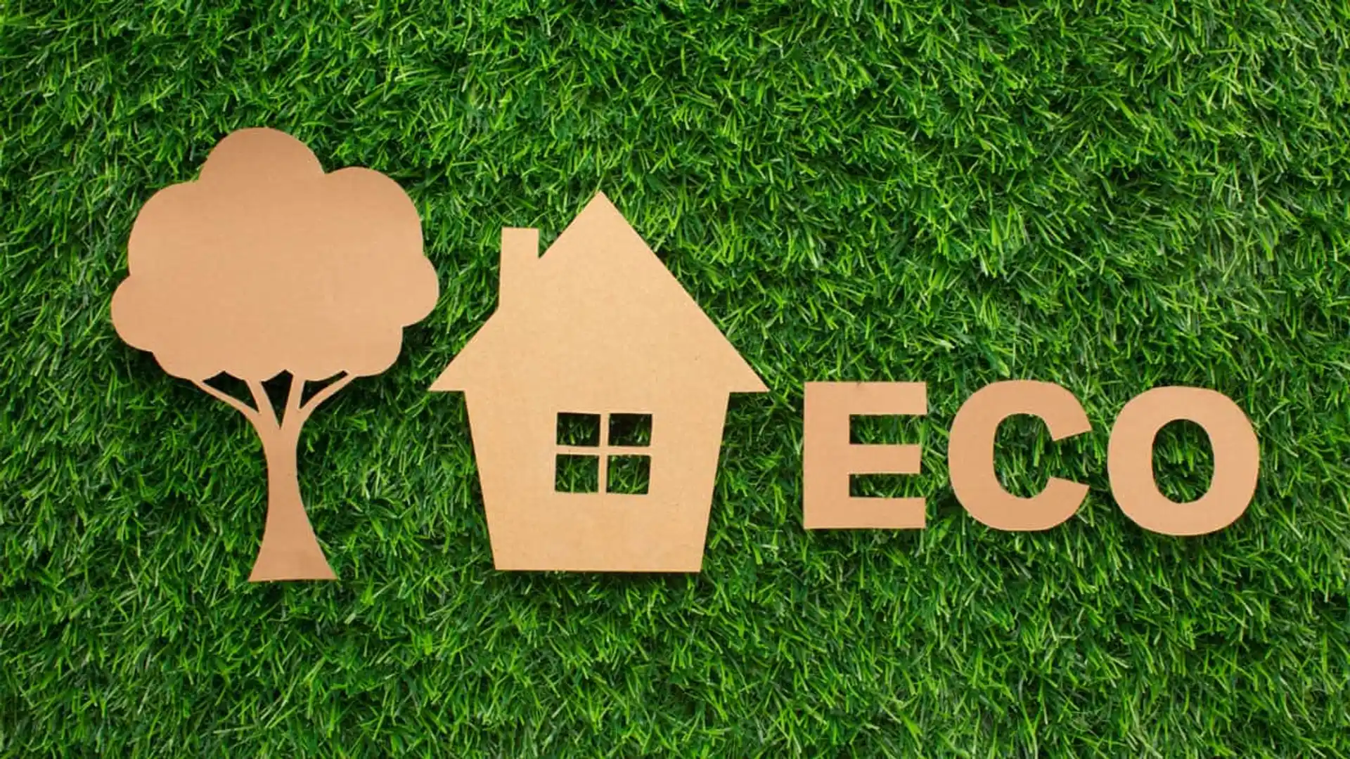 Concepto de casa ecológica y vivienda sostenible.