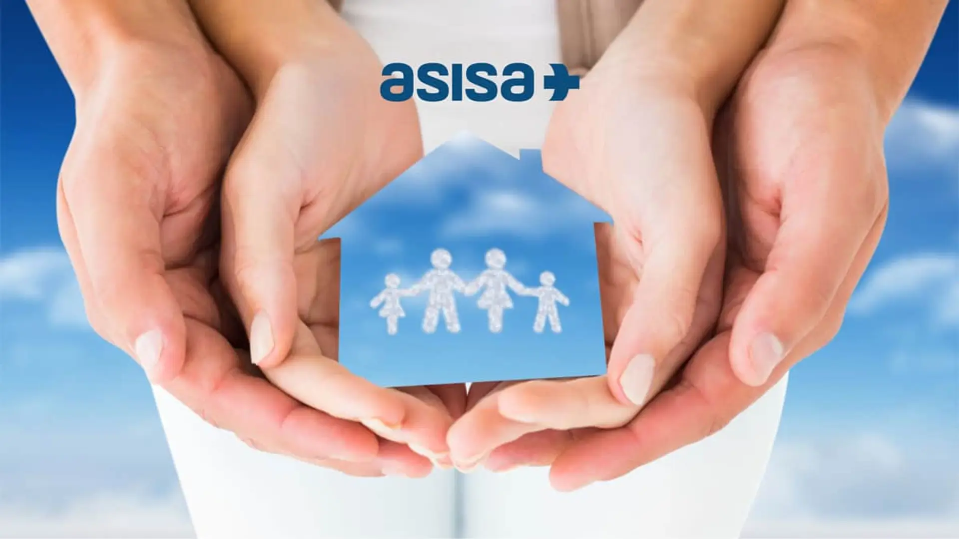 Asisa entraría en los seguros de hogar de la mano de Tuio, una insurtech especializada Manos protegen una casa con una familia, símbolo del seguro de hogar de Asisa.
