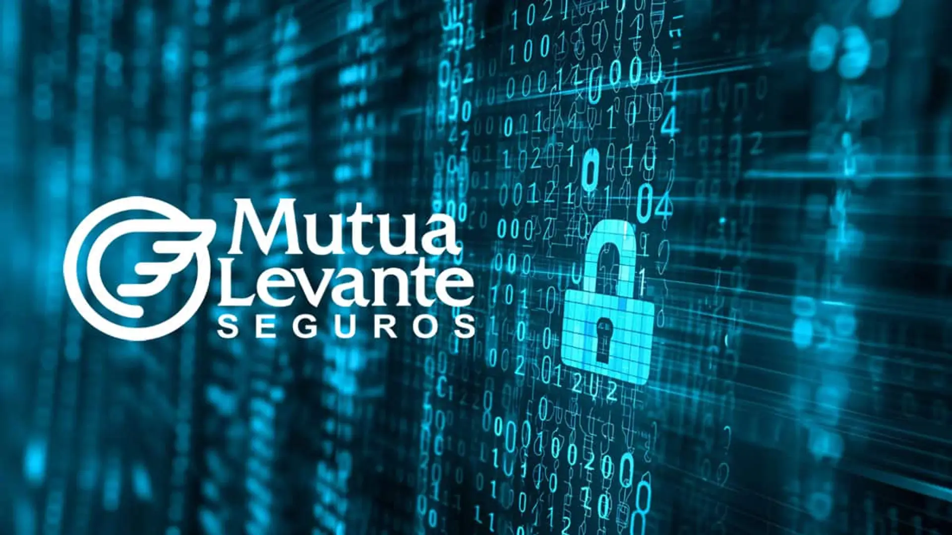 Tu seguro de hogar ya cubre ciberataques: lo que Mutua Levante acaba de añadir a sus pólizas Fondo digital con números binarios, un candado y el logotipo de Mutua Levante Seguros