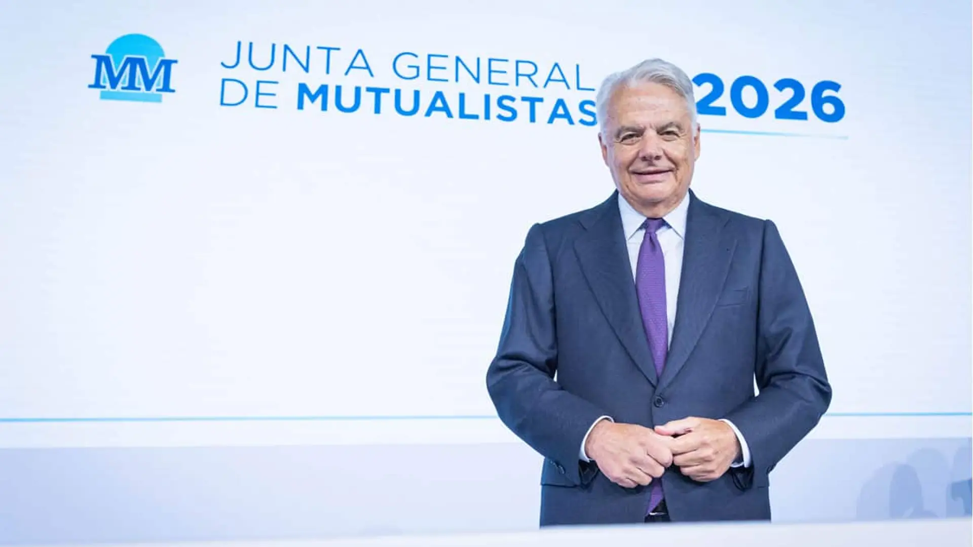 El presidente del Grupo Mutua Madrileña, Ignacio Garralda, en la Junta General de Mutualistas 2026