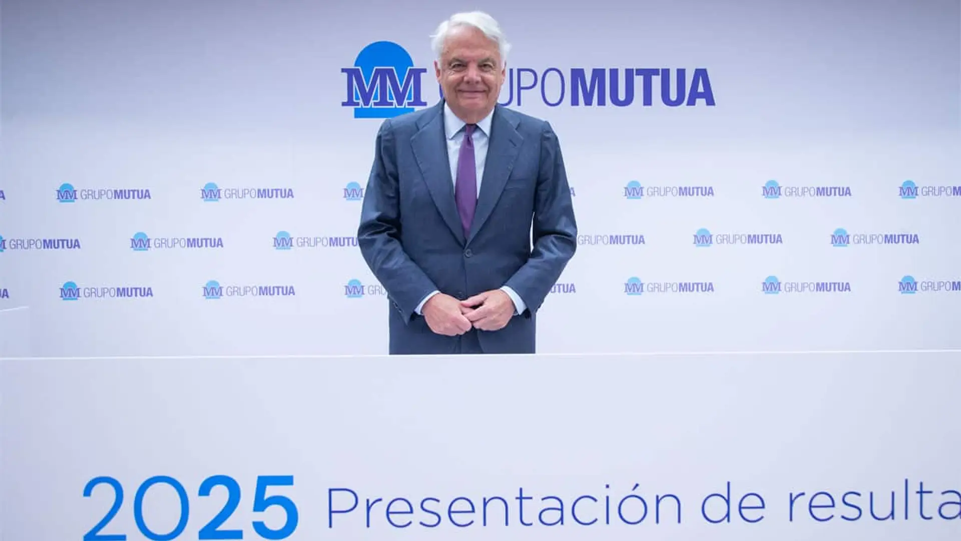 Ignacio Garralda, presidente de Grupo Mutua, durante la presentación de resultados de la compañía.