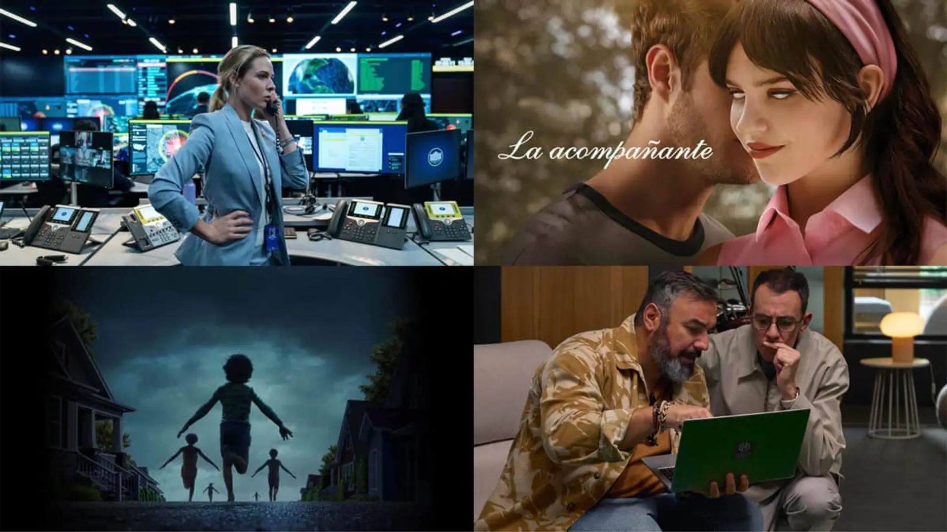 Estrenos del 20 al 26 de octubre en Netflix, Disney+, Amazon Prime Video, HBO Max, Movistar+, Filmin, Apple TV+... Collage con las series y películas de próximo estreno en las plataformas de streaming Netflix, Movistar Plus+, HBO Max y Disney+.