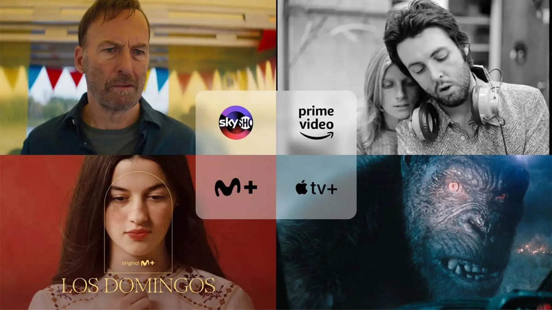 Estrenos de fin de semana en Netflix, HBO Max, Movistar Plus+, Disney+ y Prime Video: qué ver del 27 de febrero al 1 de marzo Collage con estrenos Monarch (Apple TV), Los domingos (Movistar), Paul McCartney: Man on the Run (Prime Video) y Nadie 2 (SkyShowtime).