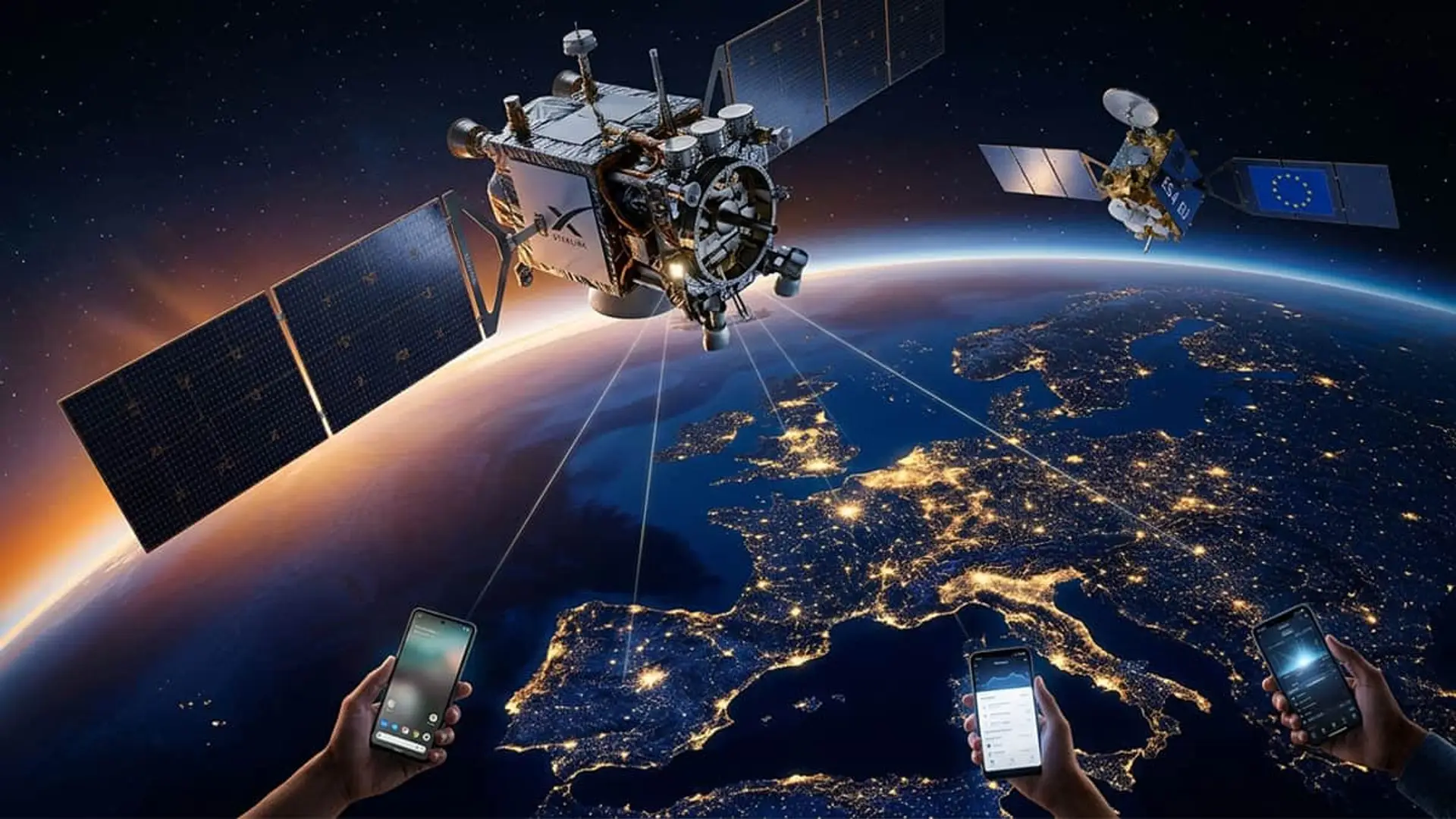 Por qué España presiona para blindar el espectro satelital frente a Starlink y Amazon Satélites conectan móviles en Europa para consulta pública de espectro satelital en España